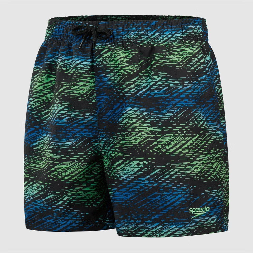 Speedo Boys Printed Swim Shorts / Black Blue / RRP £20