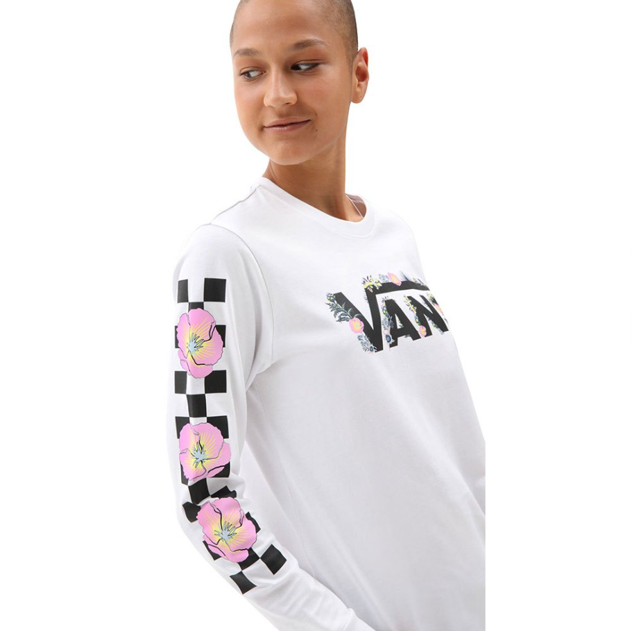 Vans Troppy V L/S T-shirt/ White / Women / RRP £30
