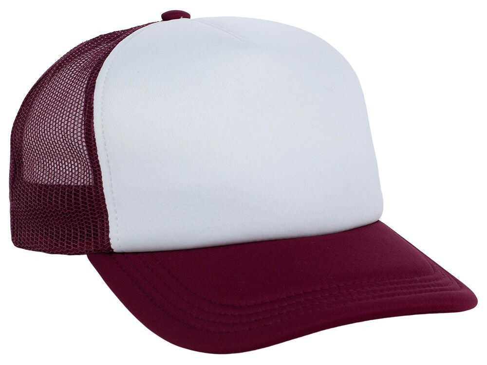 Unisex Plain Screen Foam Trucker Hat / White / £20