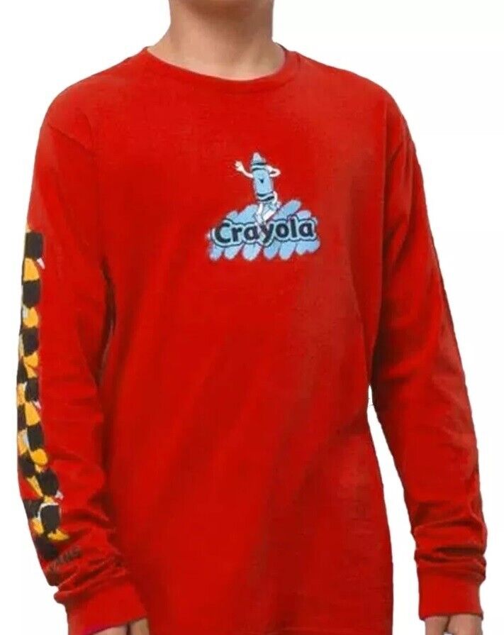 Vans Kids X Crayola Crayon Long Sleeve T Shirt / Chilli Pepper / RRP £30