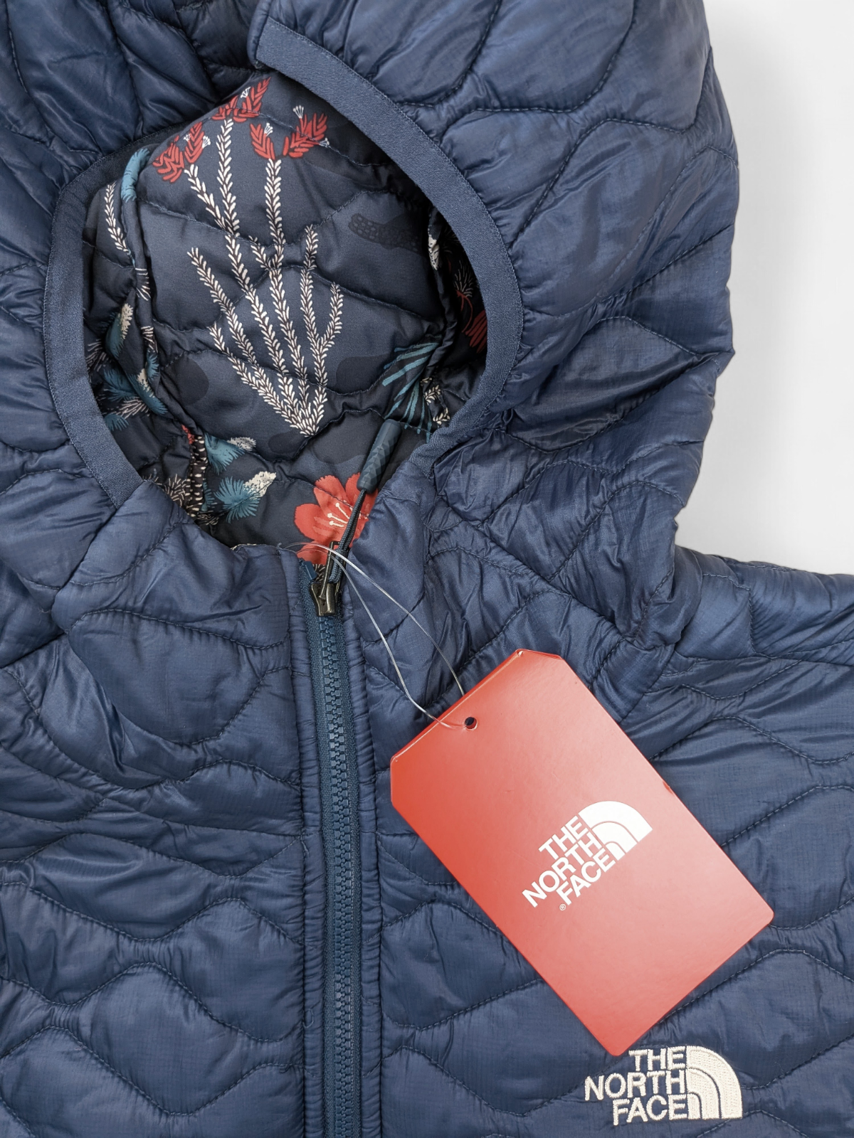 The North Face Womens Quilted Floral Lined jacket / BLue / RRP £150