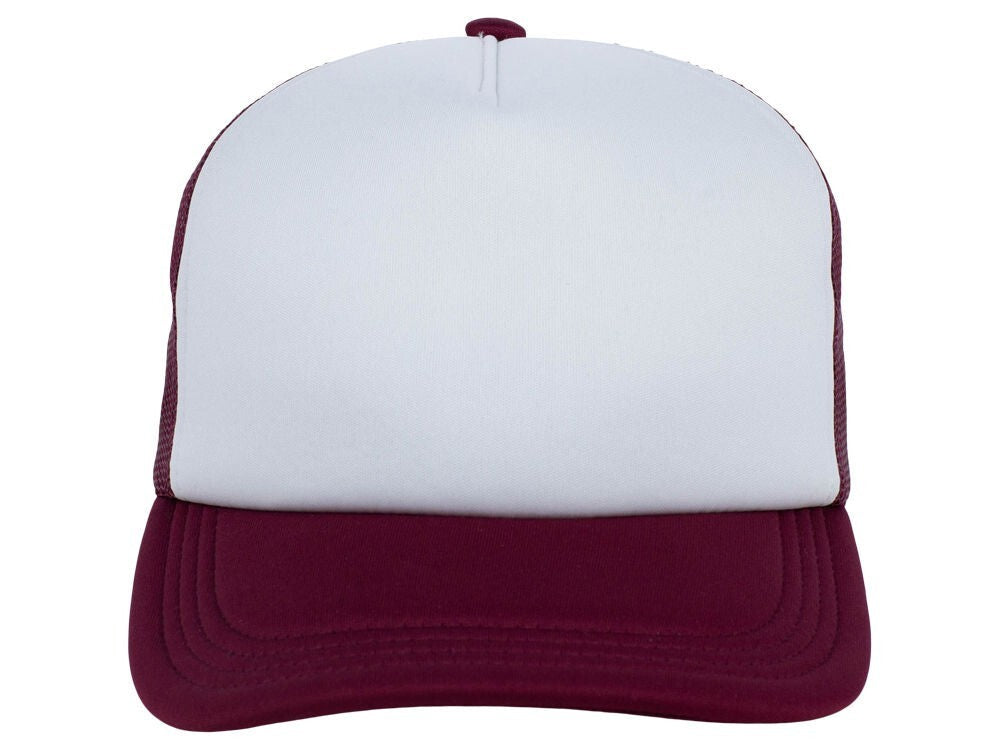 Unisex Plain Screen Foam Trucker Hat / White / £20