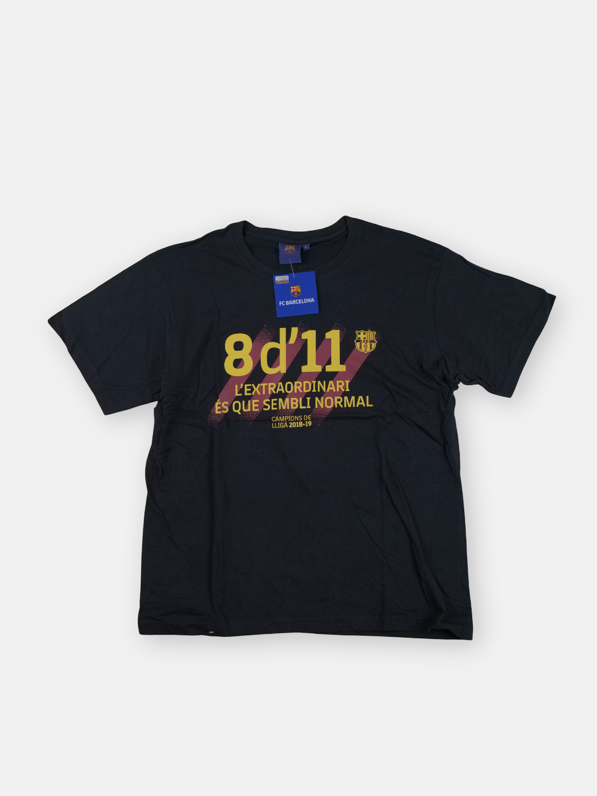 Own Brand Mens 2018-19 Barcelona Winners Football T-Shirt / Navy / RRP £22.99