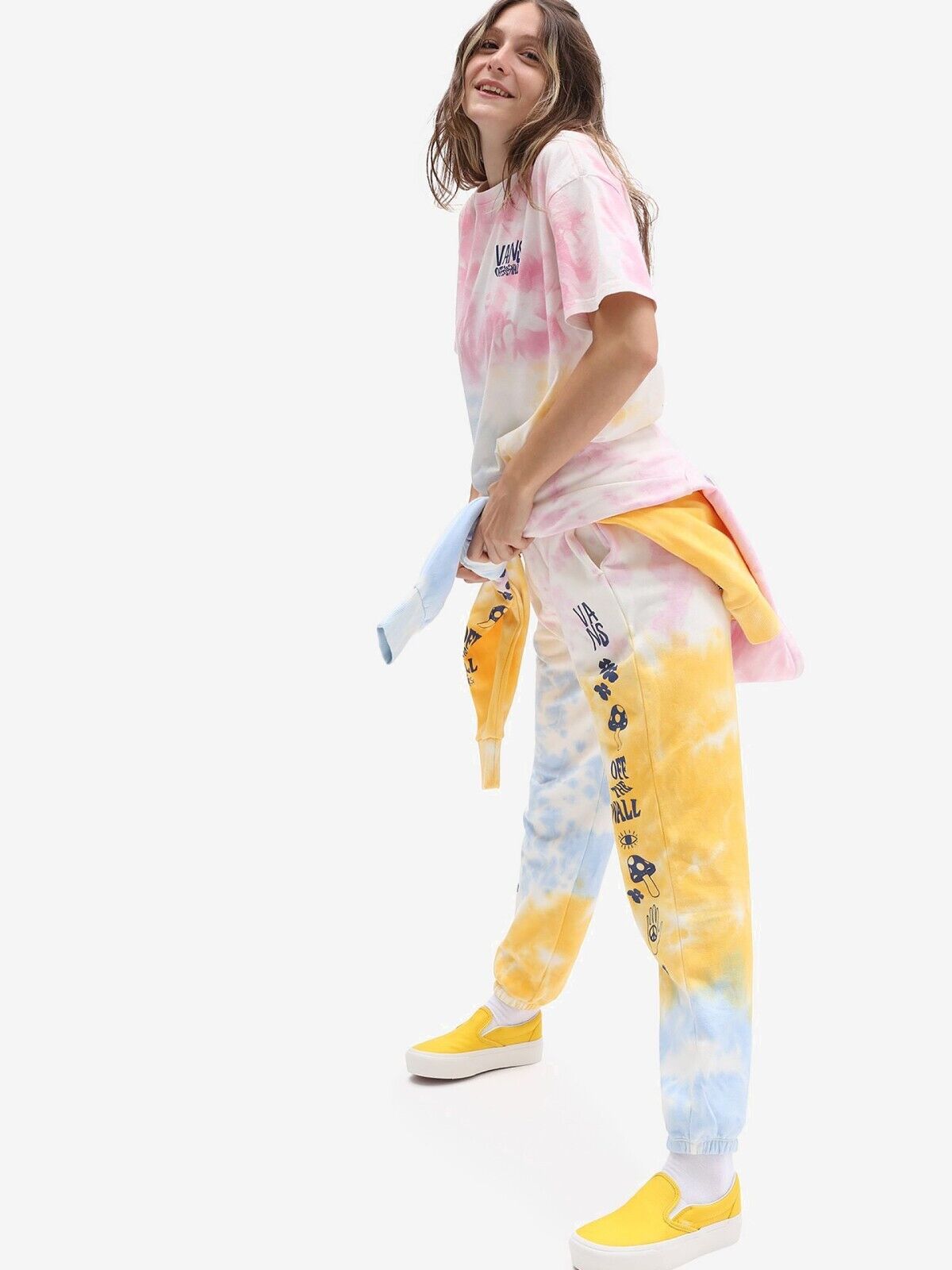 Vans Womens Mascy Daze Tri Dye Trousers / Pink / RRP £55
