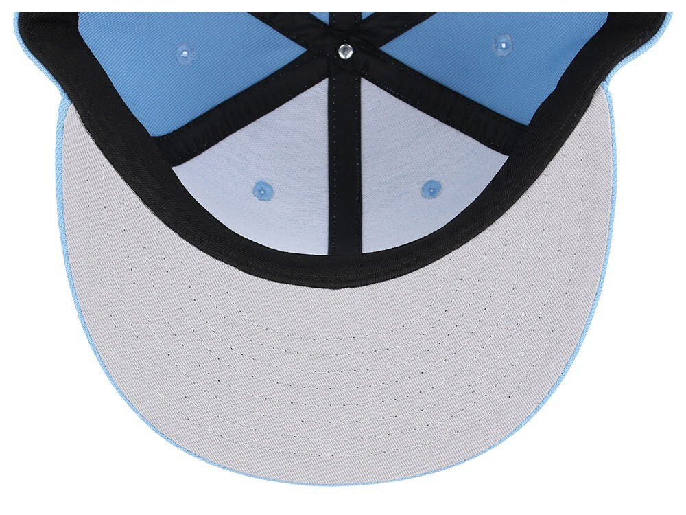 Unisex Plain Full Court Fitted Hat / Blue / £22