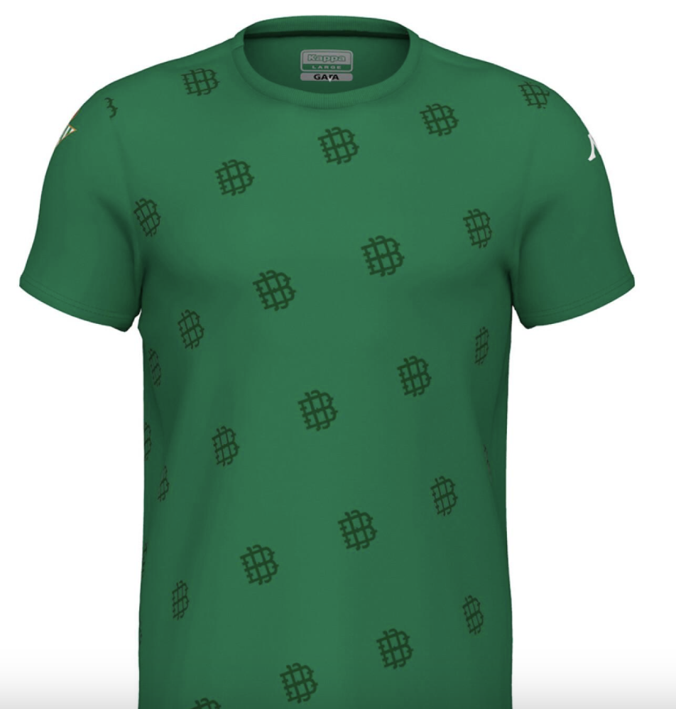 Kappa Real Betis Mens All Over Print Fan T-Shirt / Green / RRP £20