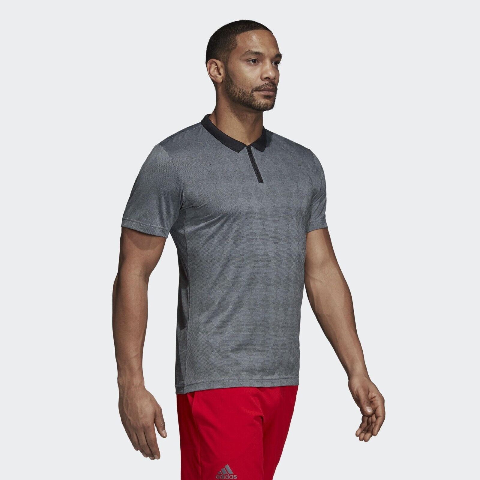Adidas Men's Barricade Tennis Golf Polo Shirt / Grey / RRP £60