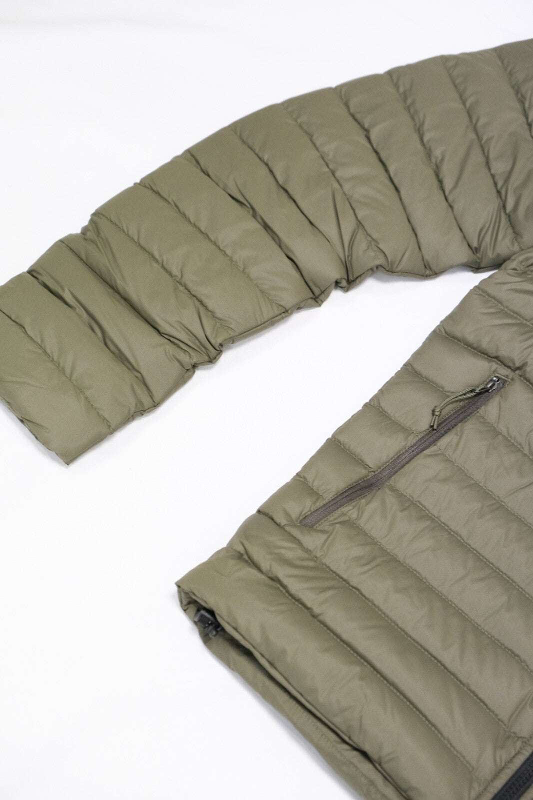 The North Face Mens Stretch Down Hoodie Puffer Jacket / Green / RRP £245