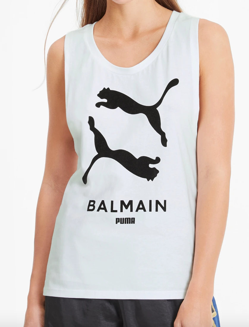 Puma x Balmain Women's Tank Top Vest / BNWT / RRP £120 / Black & White
