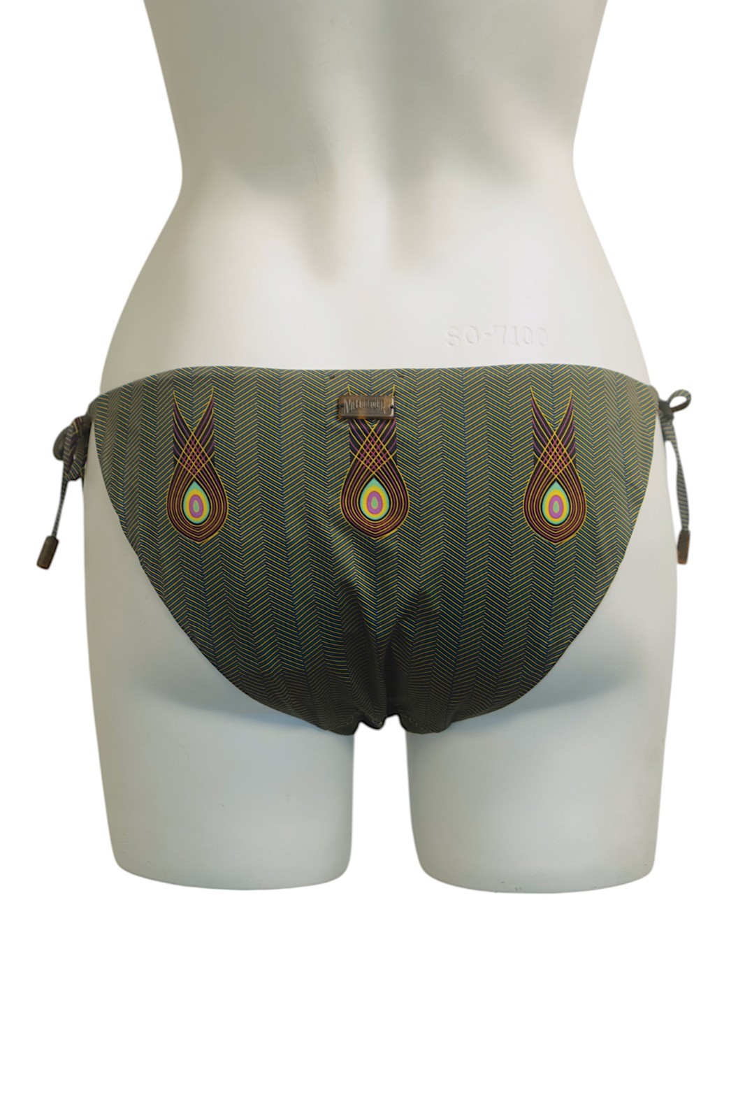 Vilebrequin Bikini Bottom / Womens / Blue/Yellow Stripe Symbol / RRP £100