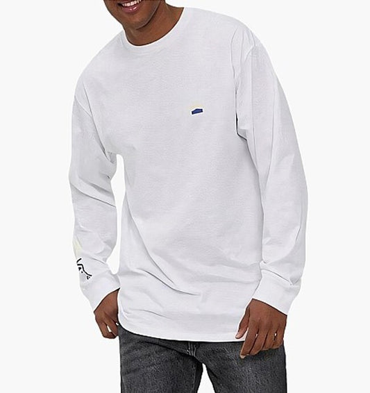 Vans Mens Original DNA Sidestripe Long Sleeve T-Shirt / White / RRP £30