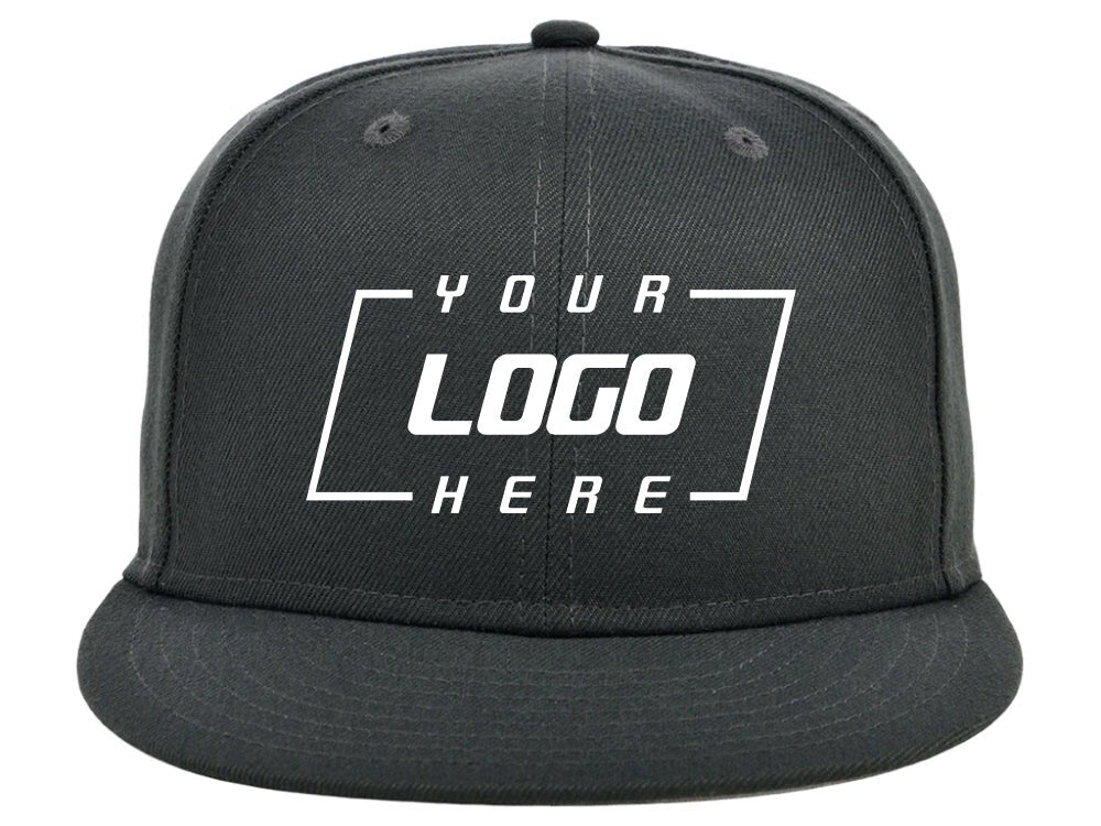 Unisex Plain Dime Snapback Hat / Charcoal / £22