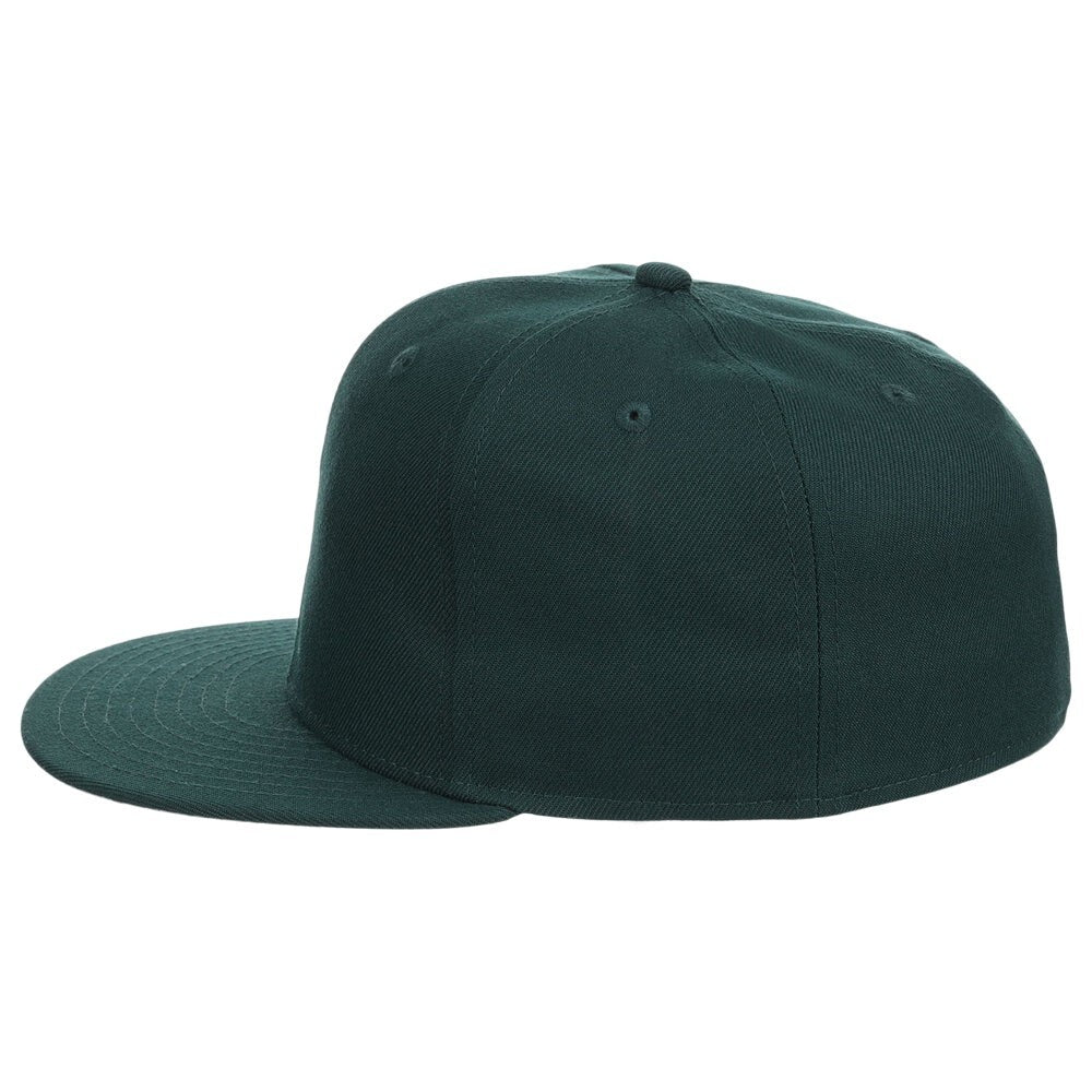 Unisex Plain Full Court Fitted Hat / Dark Green / £22