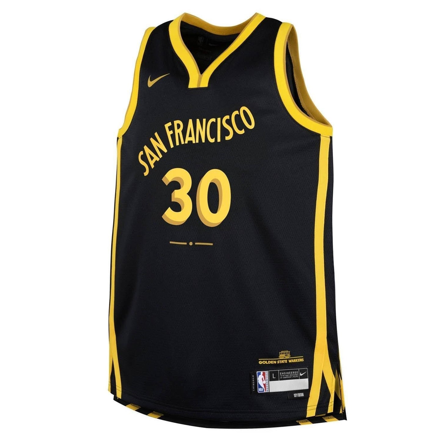 Nike Kids Black Basketball Jersey / Golden State Warriors / Curry / RRP £80