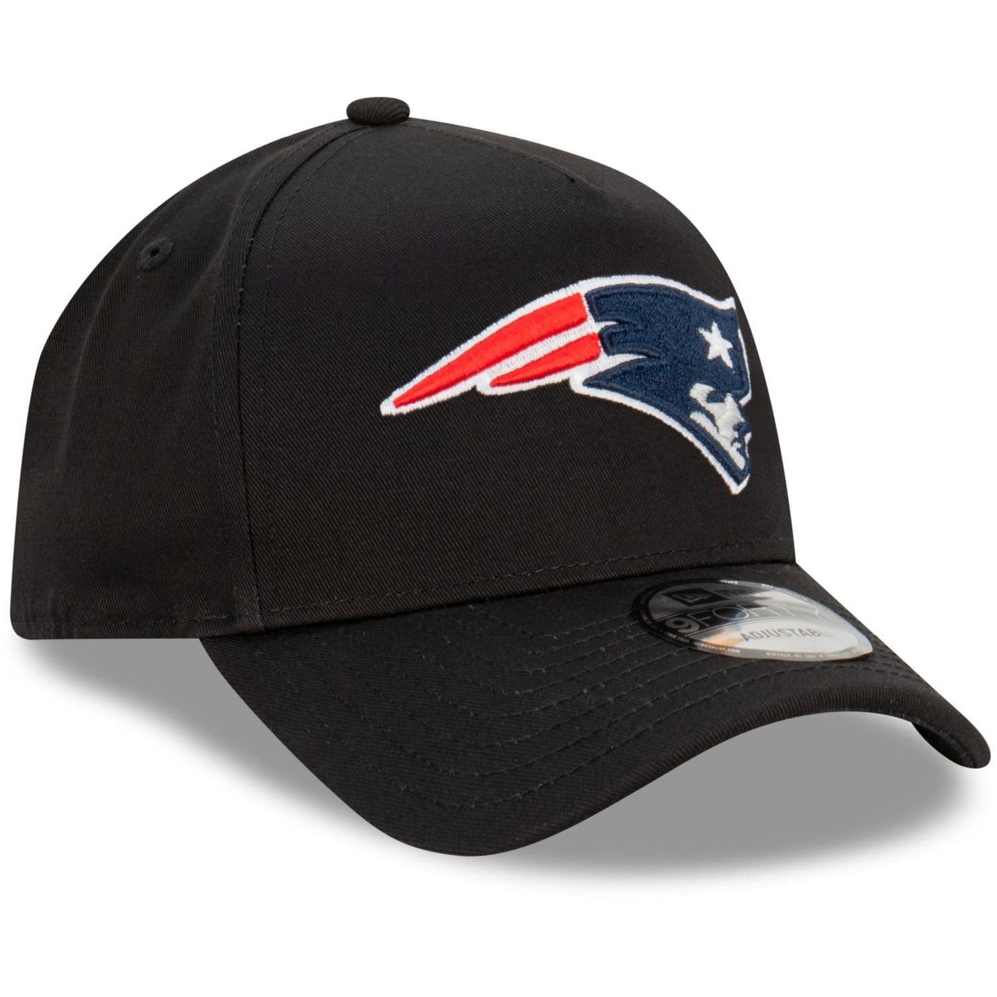 New Era Adult New England Patriots 9Forty A-Frame Adjustable Cap / Black/RRP £27