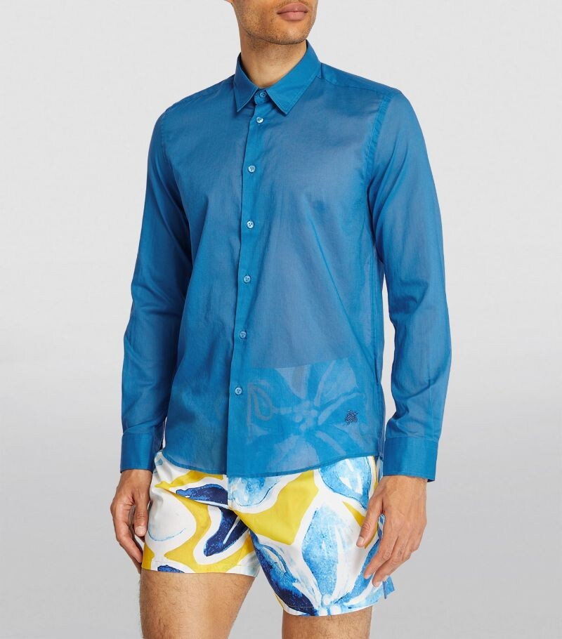 Vilebrequin Light Cotton Shirt / Unisex Caracal / Light Blue / RRP £165