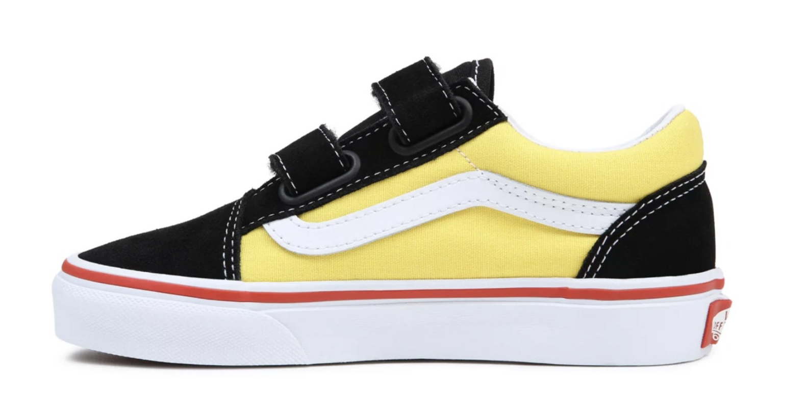 Vans Kids Old Skool 2 Strap Trainers / Black Yellow Green / RRP £40