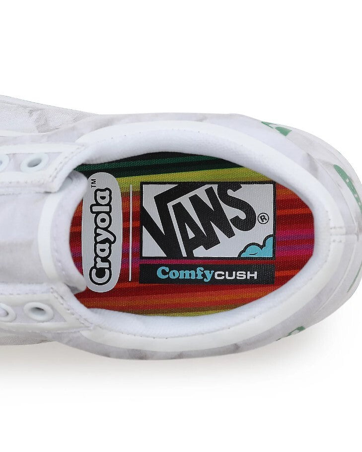 Vans Mens X Crayola ComfyCush Old Skool Shoes / White / RRP £90