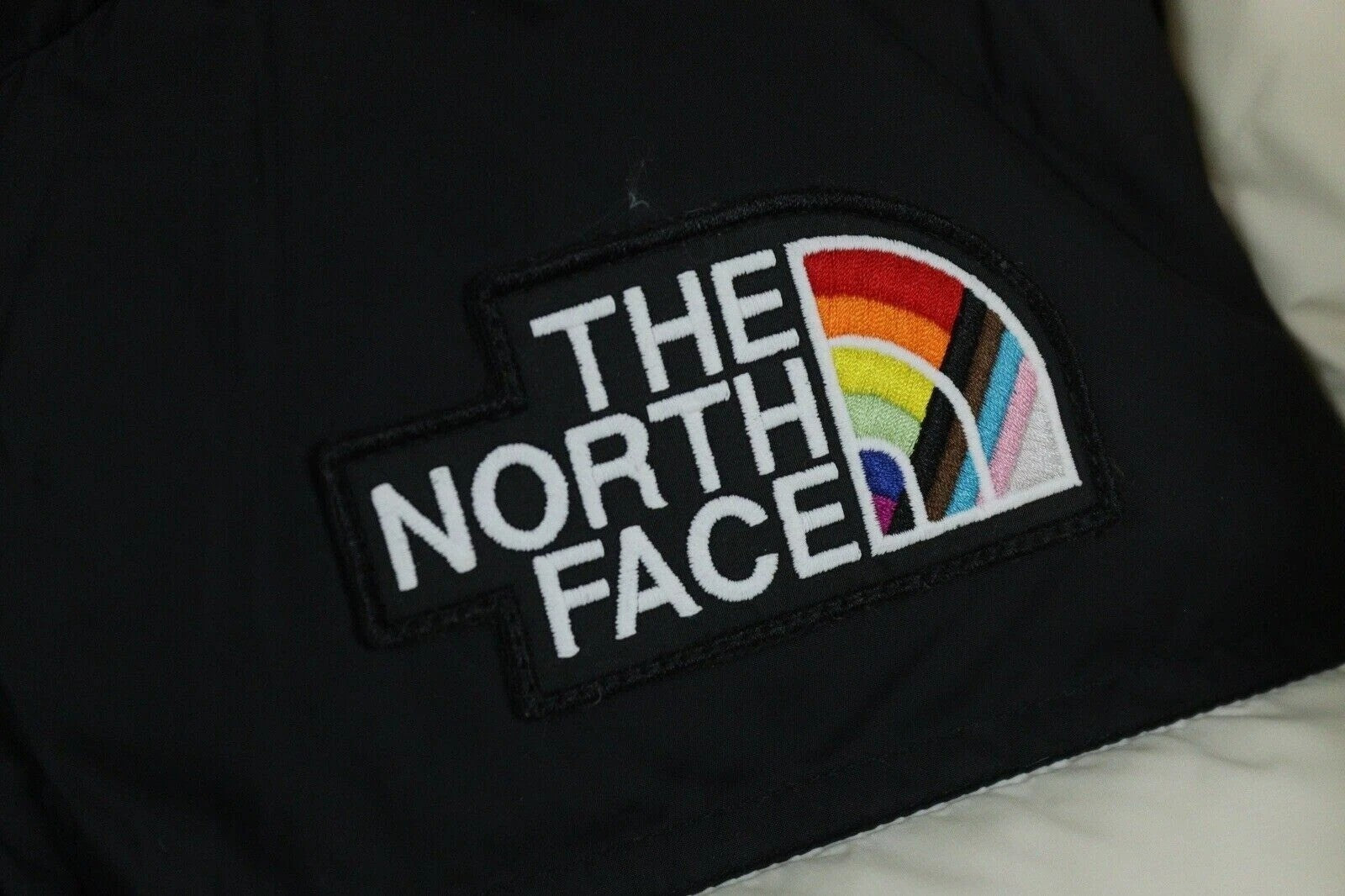 The North Face Womens Nuptse Pride Jacket / Gardenia White / RRP £270