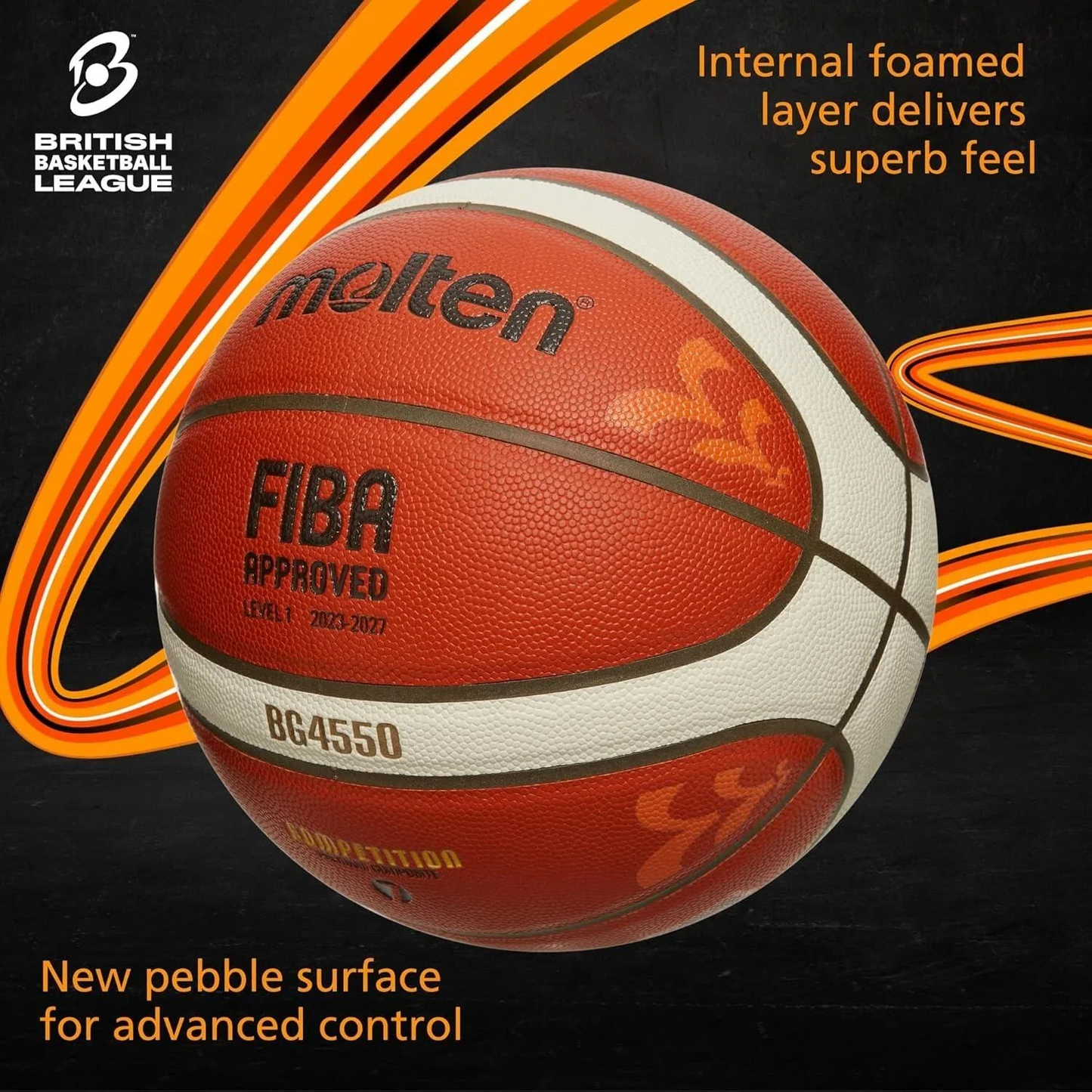 Molten FIBA Premium Leather Orange Edition Basketball / BN / Size 7 / RRP £75