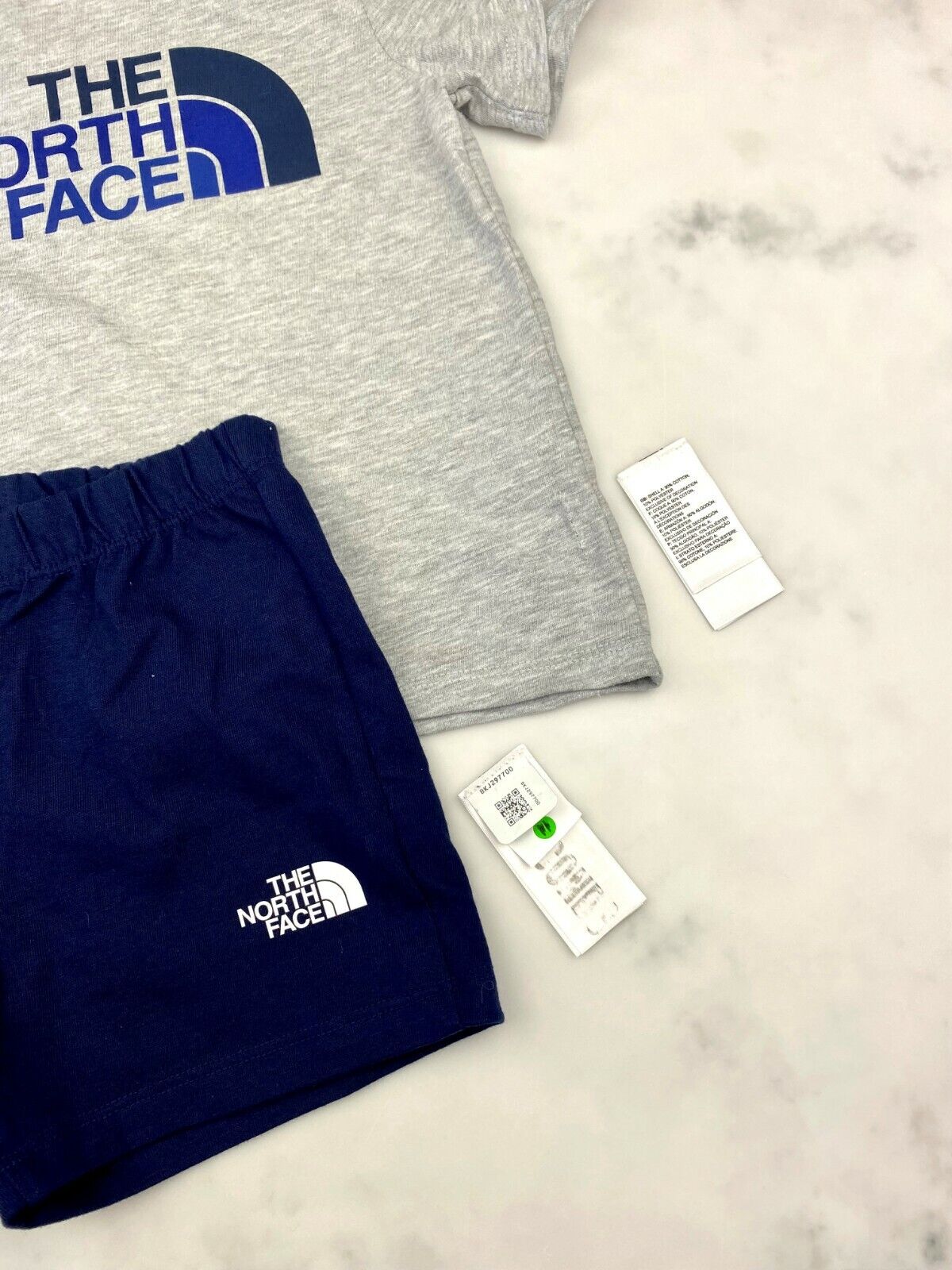 The North Face Toddler Cotton Summer T-Shirt and Short Set Grey Navy / RRP £35