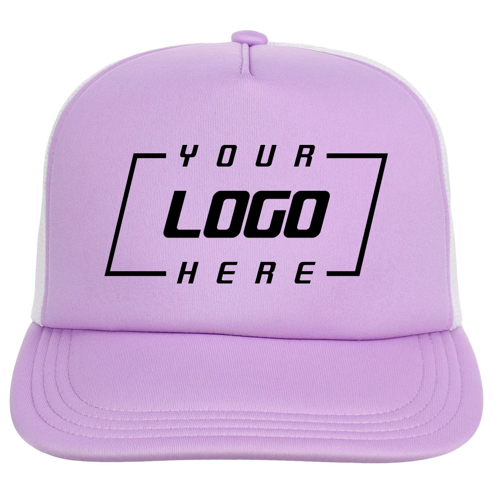 Unisex Plain Screen Foam Trucker Hat / Purple White / £20