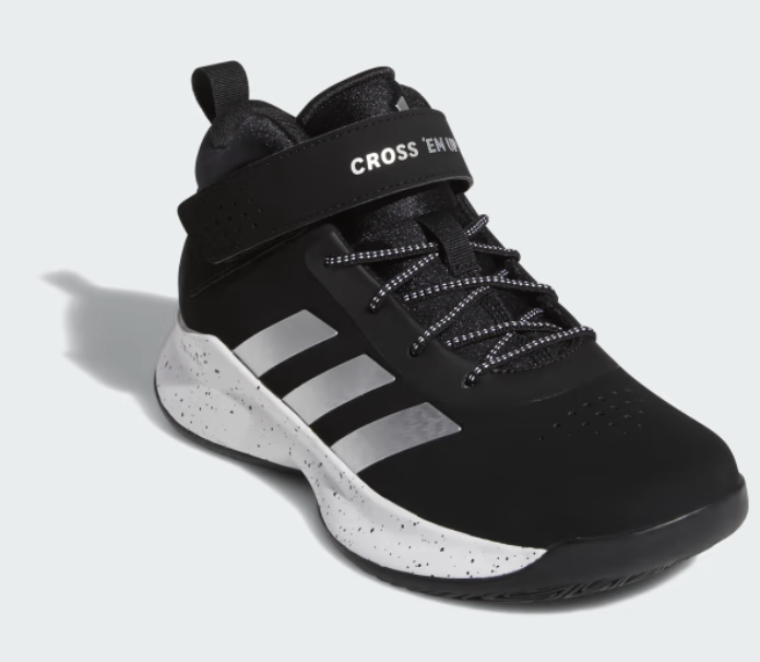 Adidas Kids Cross Em Up 5K Wide Slip-On Basketball Trainers / BNIB / Black