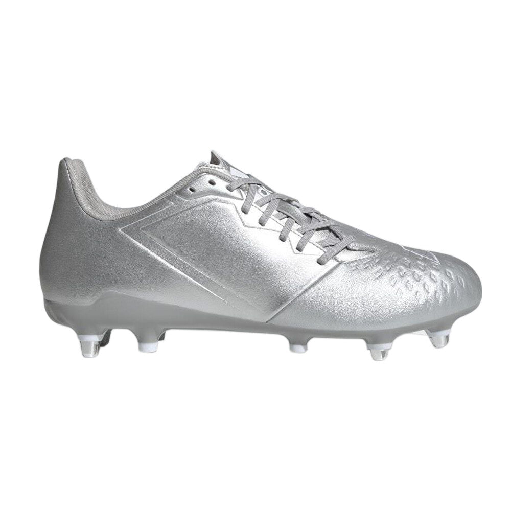 Adidas Unisex Malice Elite (SG) Rugby Boots / Silver White / RRP £100