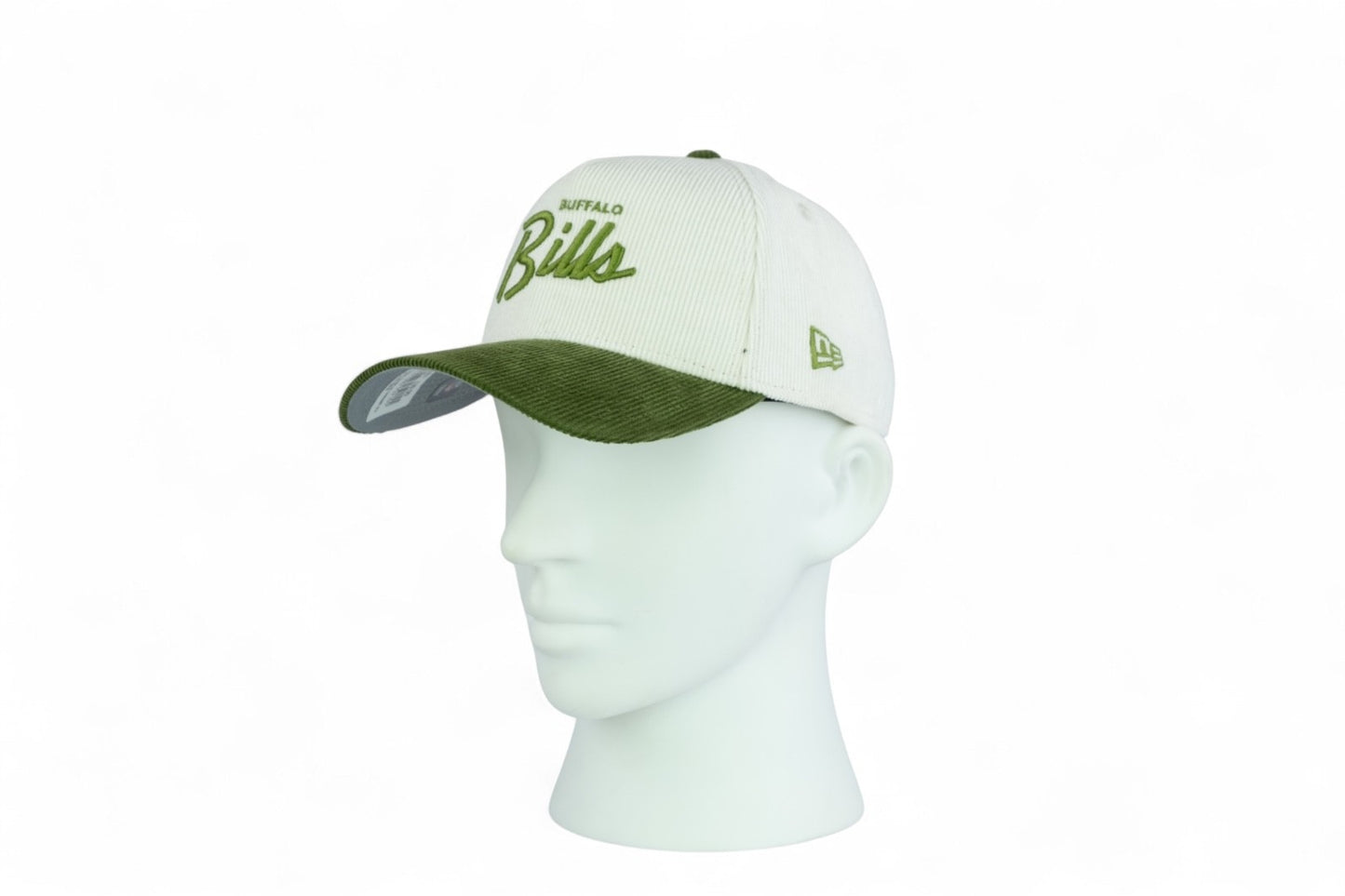 New Era Buffalo Bills NFL Retro Cord Snapback Cap / Silver Khaki / RRP £40