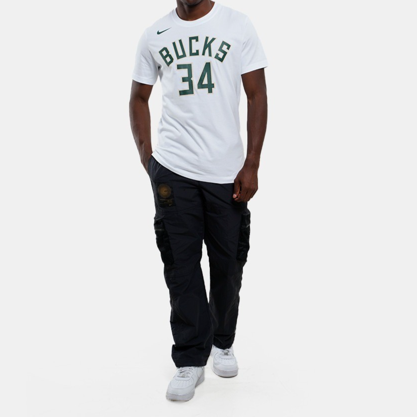 Nike NBA Milwaukee Bucks Giannis Antetokounmpo T-Shirt / White / RRP £30