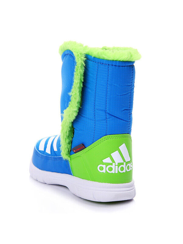Adidas Youth Kids Lumi Lumi Snow Winter Boot Trainer / Blue White / RRP £52