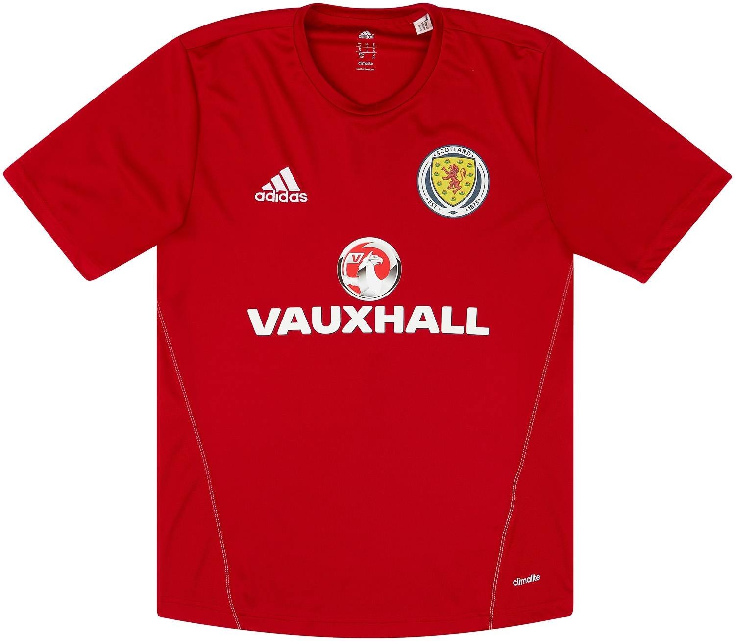 Adidas Mens 2017-18 Scotland Player Issue Training Top / Red / RRP £44.99
