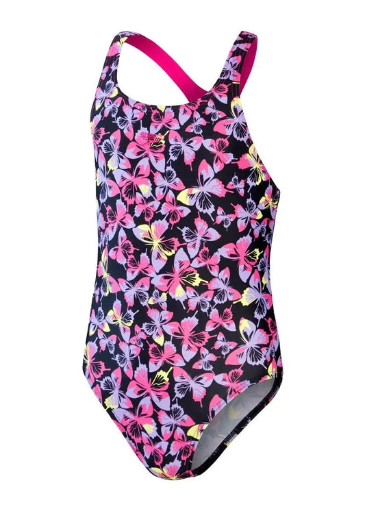 Speedo Girls Swimsuit / Medalist / Black Pink / RRP £17