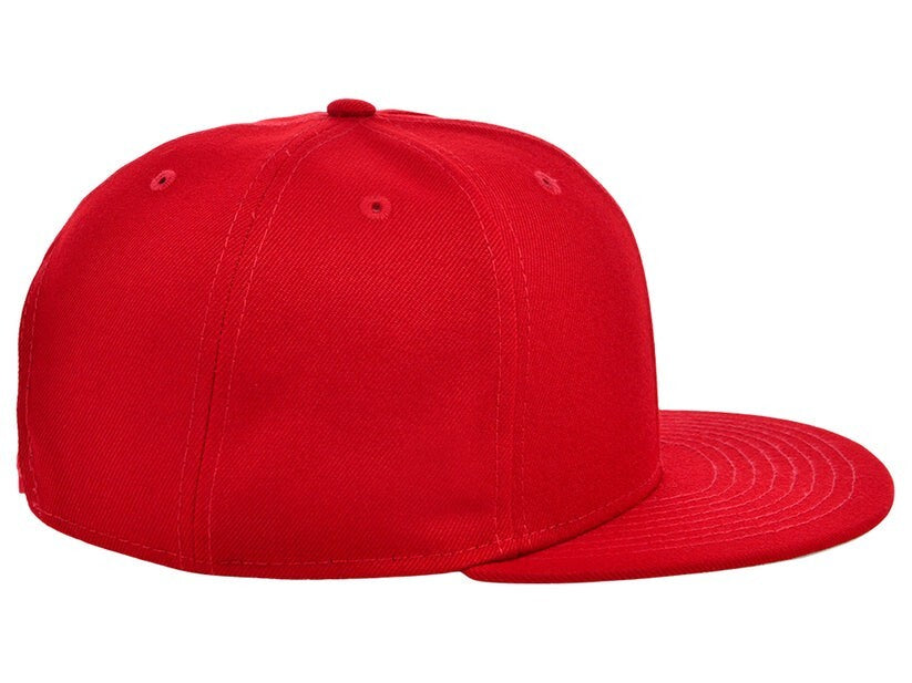 Unisex Plain Dime Snapback Hat / Red / £22