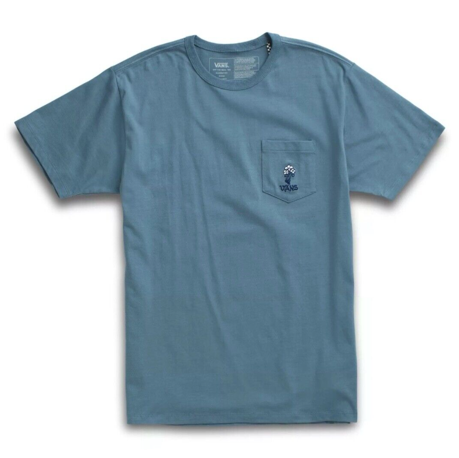 Vans Mens Off The Wall Graphic Pocket T-Shirt / Blue Mirage / RRP £32