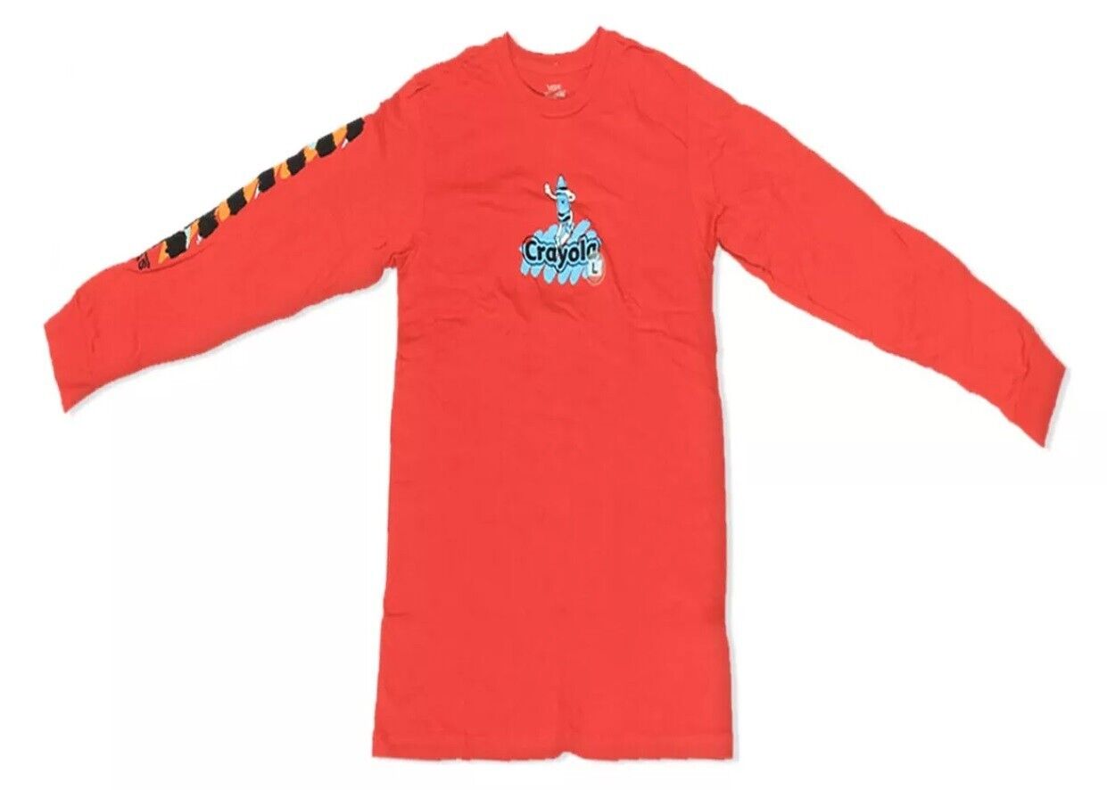 Vans Kids X Crayola Crayon Long Sleeve T Shirt / Chilli Pepper / RRP £30