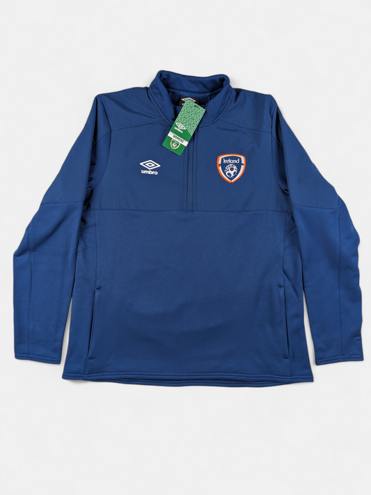 Umbro Womens 2020-21 Ireland 1/4 Zip Training Top / BNWT / Blue / RRP £45