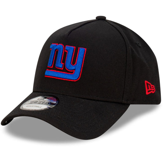 New Era Adult New York Giants 9Forty A-Frame Adjustable Cap / Black Blue/RRP £27