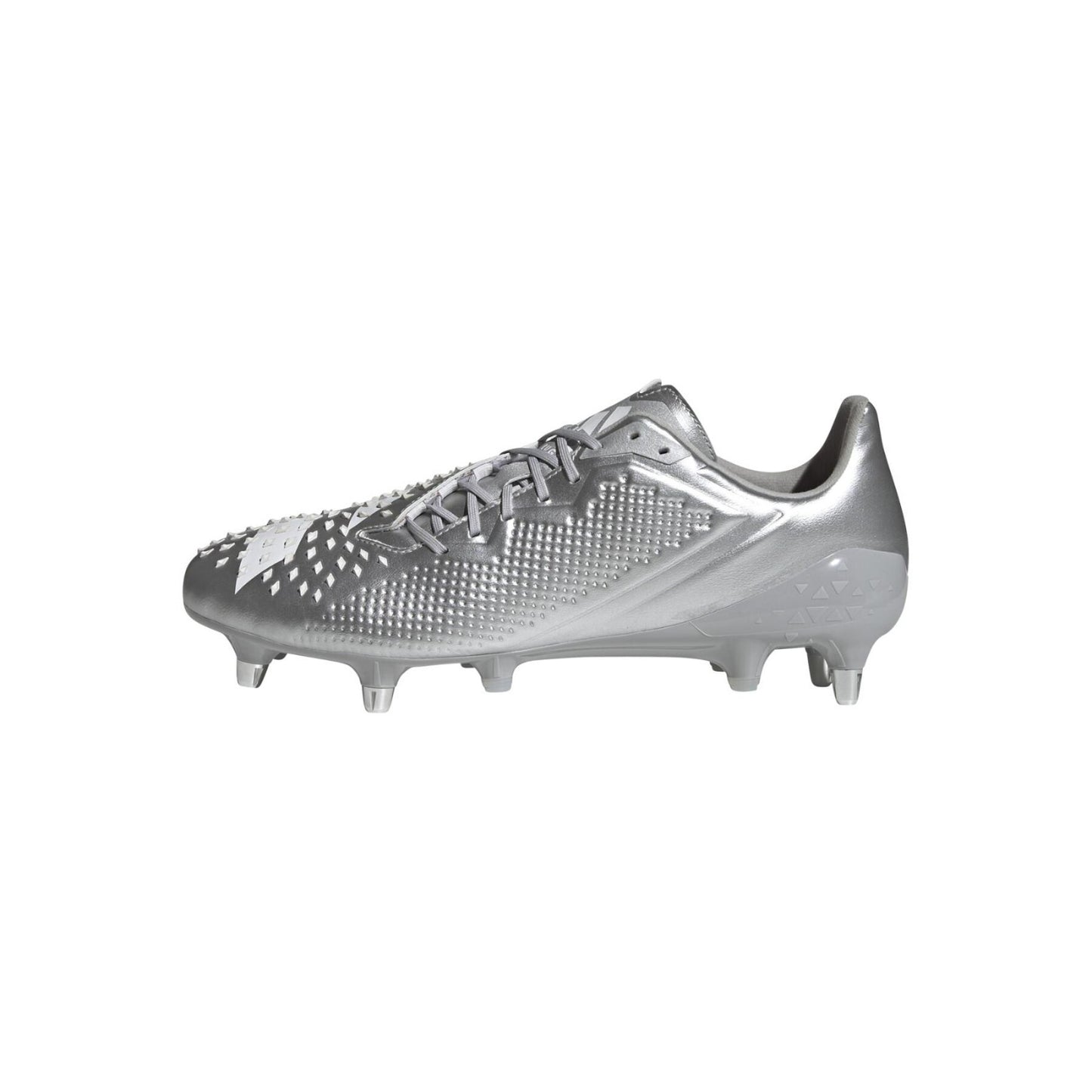 Adidas Unisex Predator Malice (SG) Rugby Boots / Silver White / RRP £180