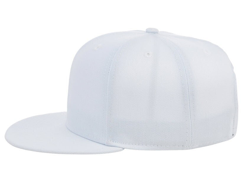 Unisex Plain Dime Snapback Hat / White / £22