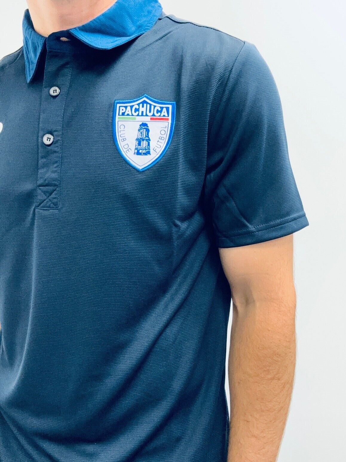Charly Men's Pachuca Football Polo Shirt / Navy / RRP £30