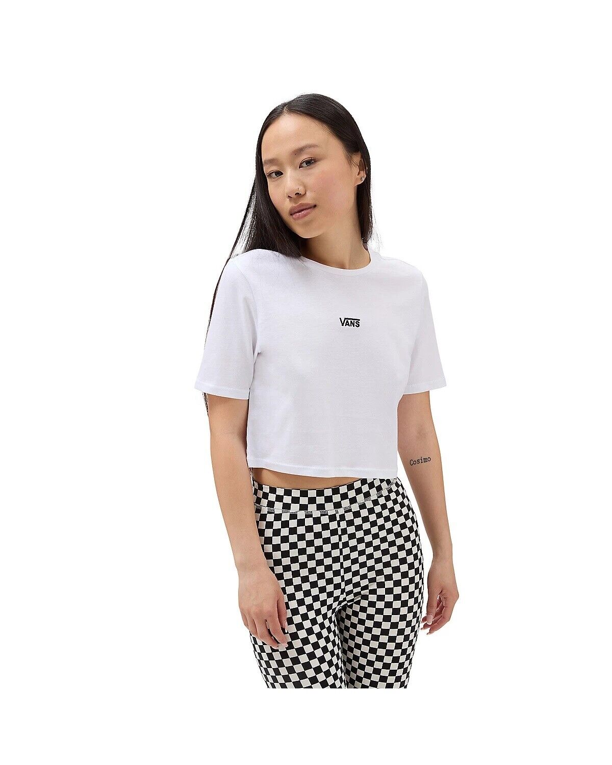Vans Women's Flying V Crop Crew Sport T-Shirt / White / RRP £25