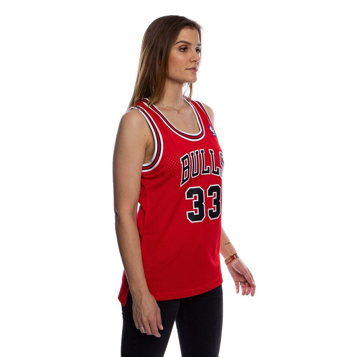 Mitchell & Ness Chicago Bulls Scottie Pippen Basketball Jersey / Red / RRP £95