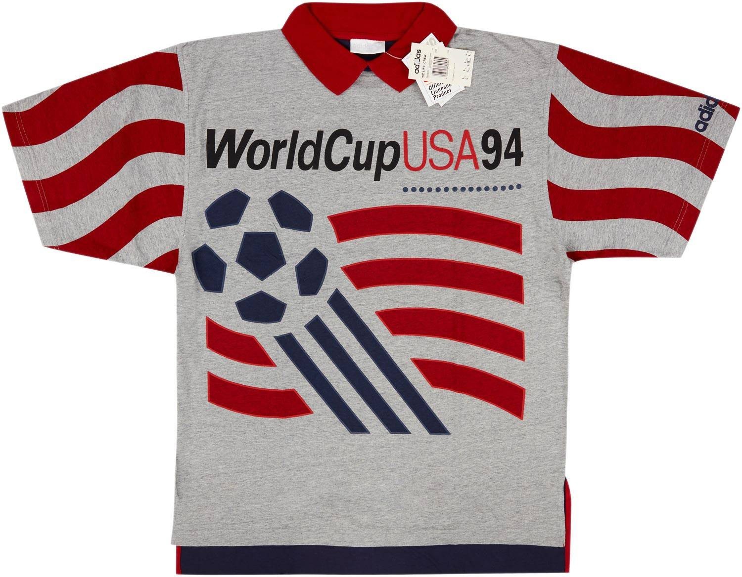 Adidas Mens 1994 Adidas Fifa World Cup 'USA 94' Polo Shirt / Grey / RRP £59.99