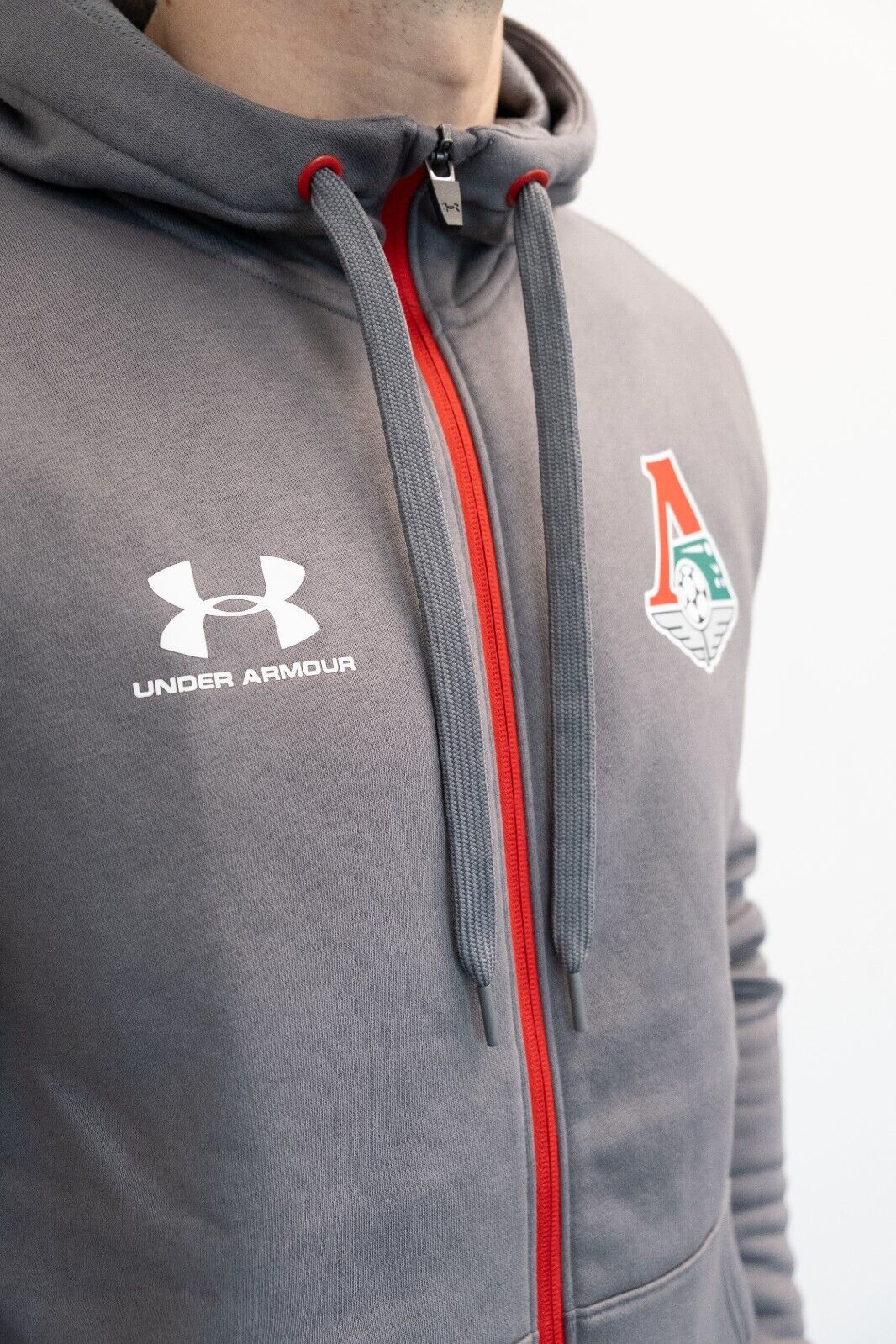 Under Armour 19-20 Lokomotiv Moscow Rival Club Full Zip / Grey / Mens /RRP£59.99