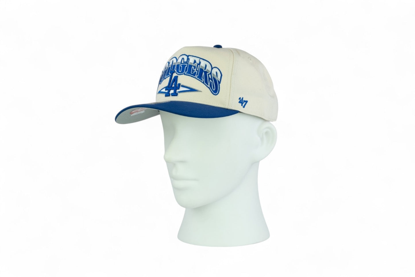47 Brand LA Dodgers MLB Arc Line Hitch Snapback Cap / Beige Royal Blue / RRP £38