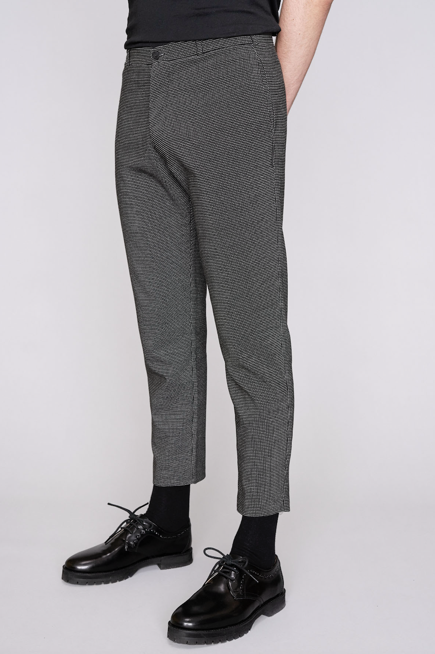 Hermano Mens Charcoal Grey Cropped Slim Fit Trousers / BNWT / RRP £50