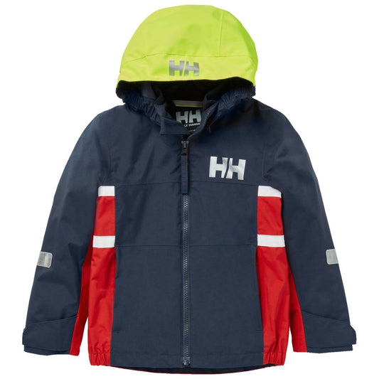 Helly Hansen Kids Saltholm Waterproof Ski Jacket / Navy Red / RRP £85