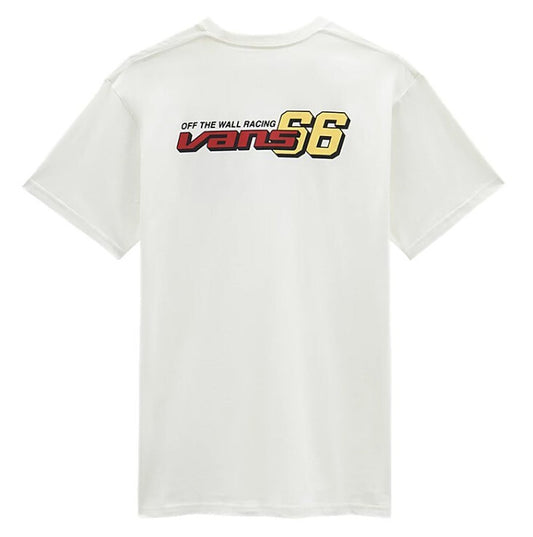 Vans Mens 66 Race Logo Mens Short Sleeve T-Shirt / Marshmellow White / RRP £32