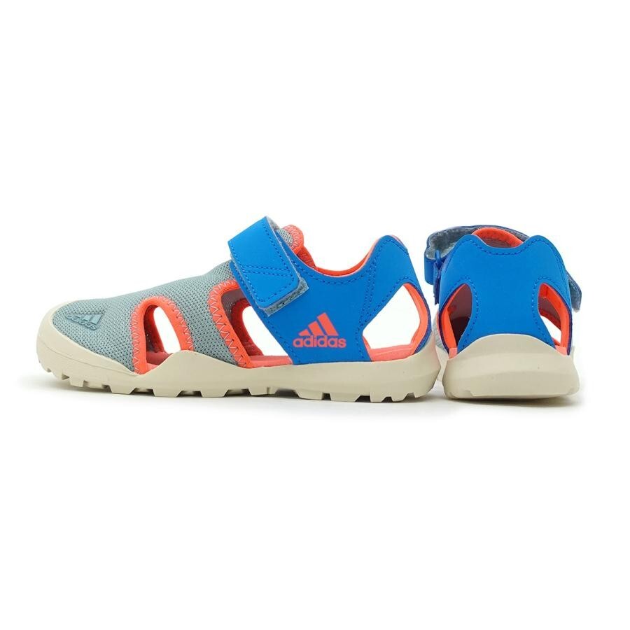 Adidas Kids Captain Toey Sandals / Grey Blue Orange / RRP £43